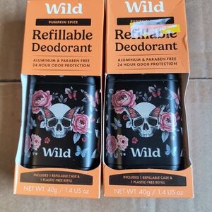Wild Pumpkin Spice Refillable Deodorant Two Pack Aluminum Free